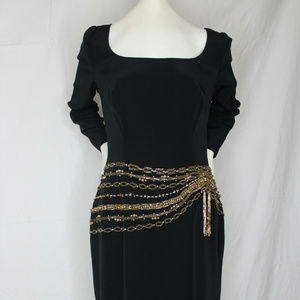 Black Dress with Sow in wait decoration